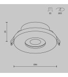 Flush-mounted hermetic lamps - Maytoni Stark Flush Mounted 1xGU10 50W IP65 Black DL083-01-GU10-RD-B - product 6