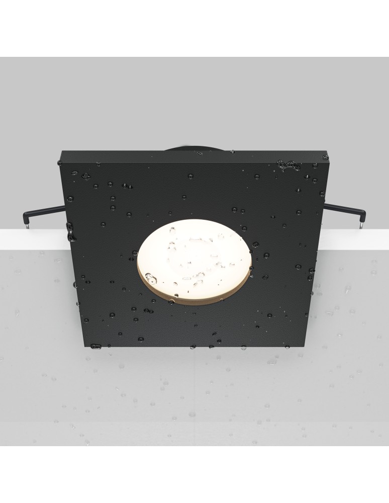 Flush-mounted hermetic lamps - Maytoni Stark Concealed 1xGU10 50W IP65 Black DL083-01-GU10-SQ-B - product kolory-swiatla.pl 5