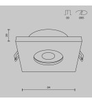 Flush-mounted hermetic lamps - Maytoni Stark Concealed 1xGU10 50W IP65 Silver DL083-01-GU10-SQ-S - product 6