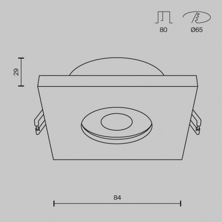 Maytoni Stark Podtynkowa 1xGU10 50W IP65 Srebrny DL083-01-GU10-SQ-S