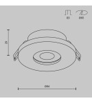 Maytoni Stark Podtynkowa 1xGU10 50W IP65 Biały DL083-01-GU10-RD-W