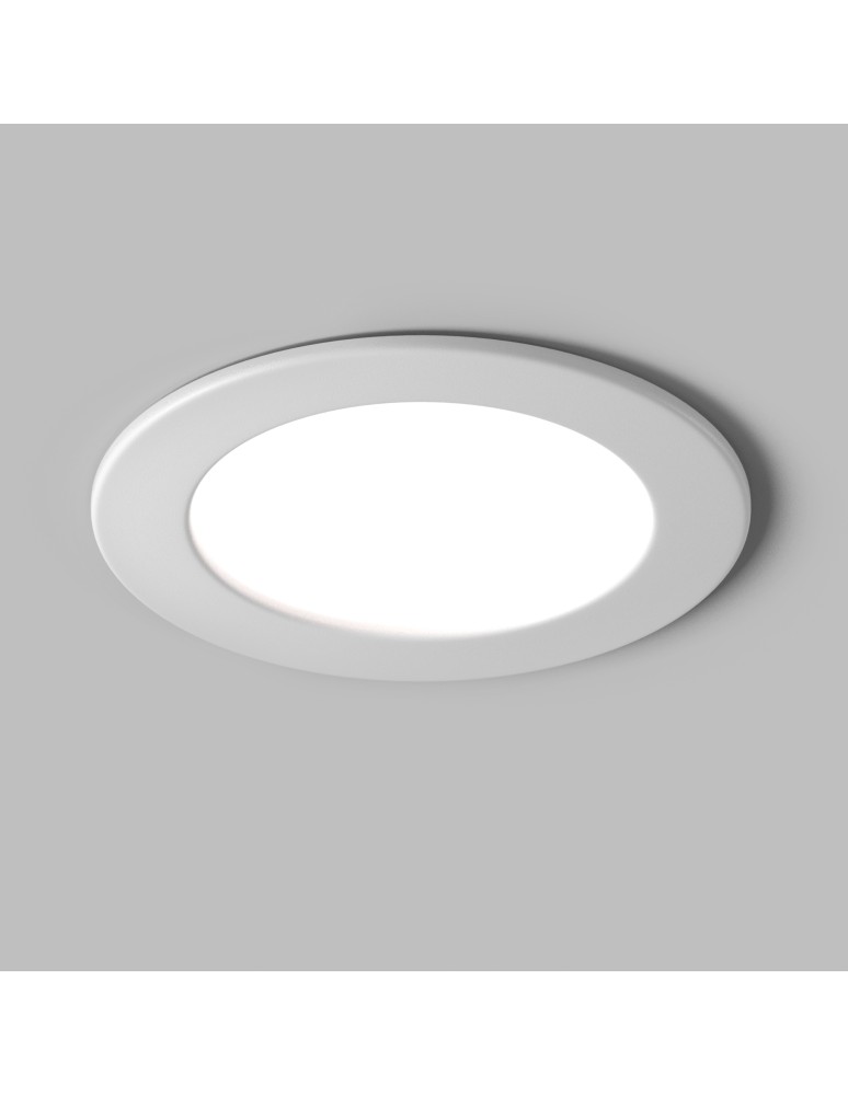 LED flush-mounted lamps - Maytoni Stockton Flush Mount LED 18W 1880lm IP44 White DL017-6-L18W3-4-6K - product kolory-swiatla.pl 3