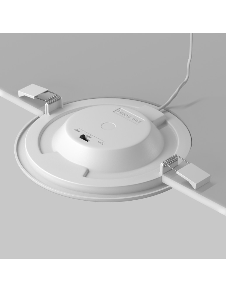 LED flush-mounted lamps - Maytoni Stockton Flush Mount LED 18W 1880lm IP44 White DL017-6-L18W3-4-6K - product kolory-swiatla.pl 5