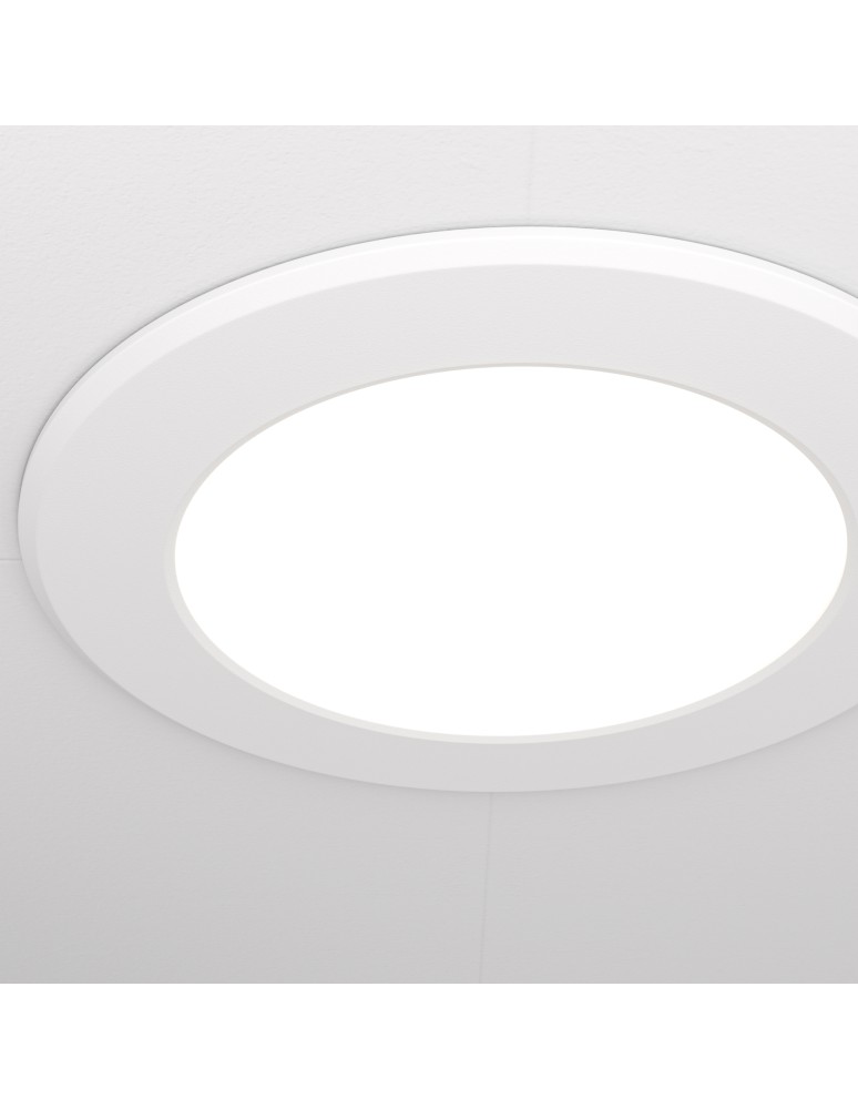 Flush-mounted hermetic lamps - Maytoni Stockton Flush Mount LED 7W 750lm IP44 White DL015-6-L7W - product kolory-swiatla.pl 2