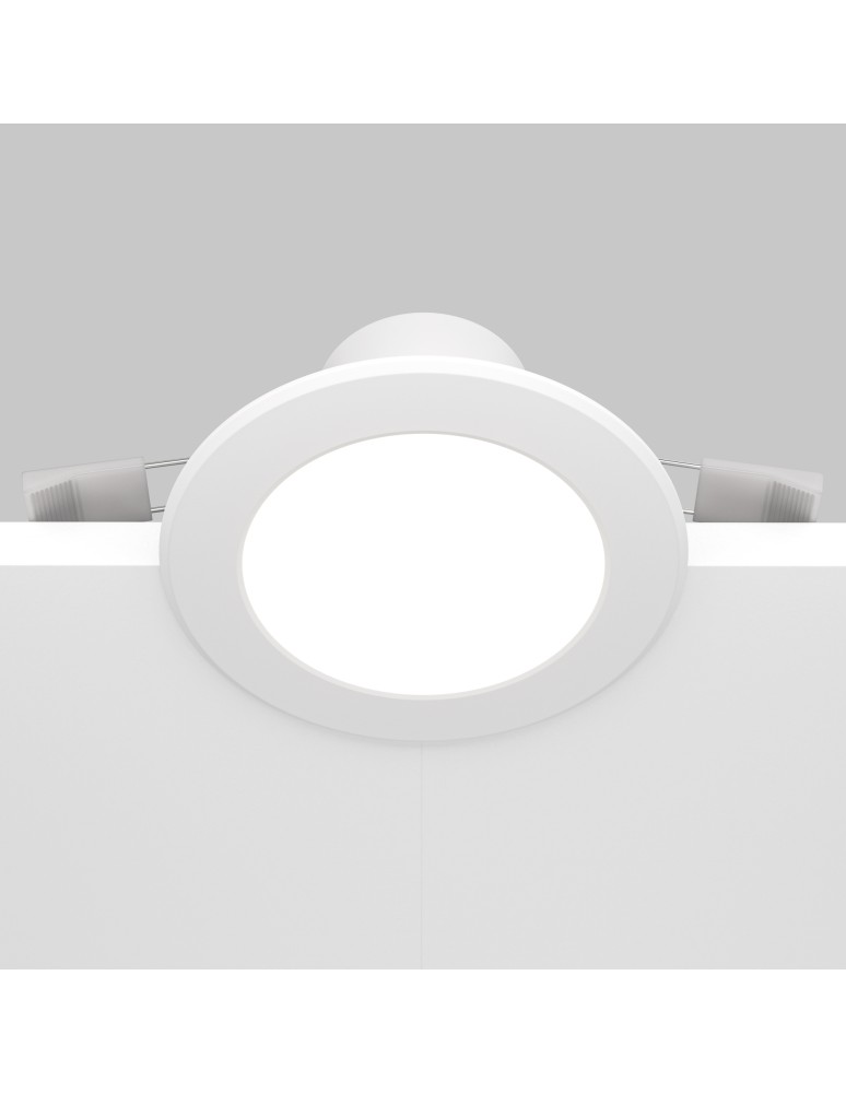 Flush-mounted hermetic lamps - Maytoni Stockton Flush Mount LED 7W 750lm IP44 White DL015-6-L7W - product kolory-swiatla.pl 5
