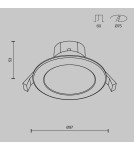 Flush-mounted hermetic lamps - Maytoni Stockton Flush Mount LED 7W 750lm IP44 White DL015-6-L7W - product 6