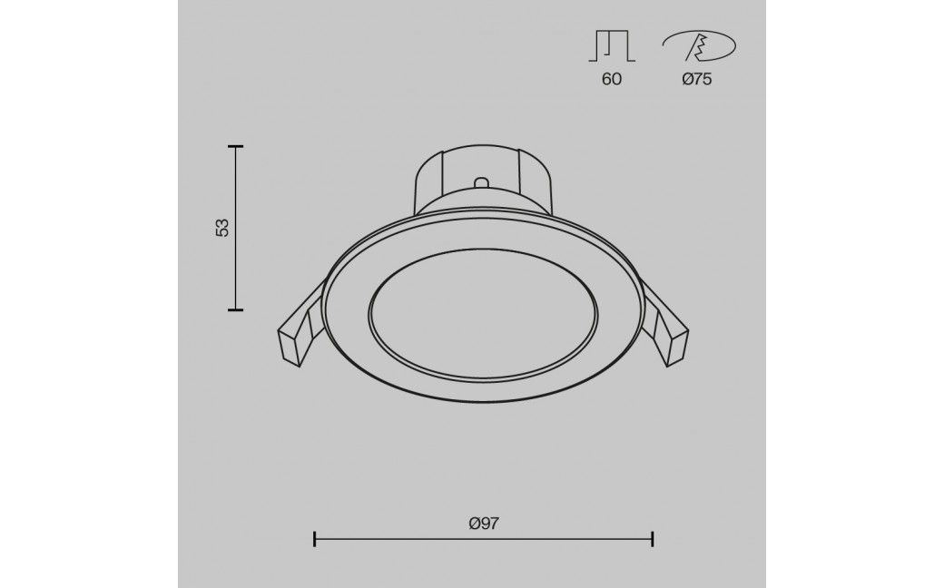 Maytoni Stockton Podtynkowa LED 7W 750lm IP44 Biały DL015-6-L7W