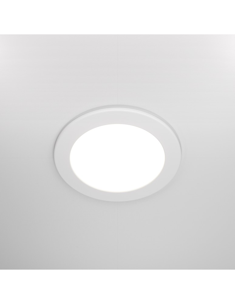 Flush-mounted hermetic lamps - Maytoni Stockton Flush Mount LED 12W 1000lm IP44 White DL016-6-L12W - product kolory-swiatla.pl 4