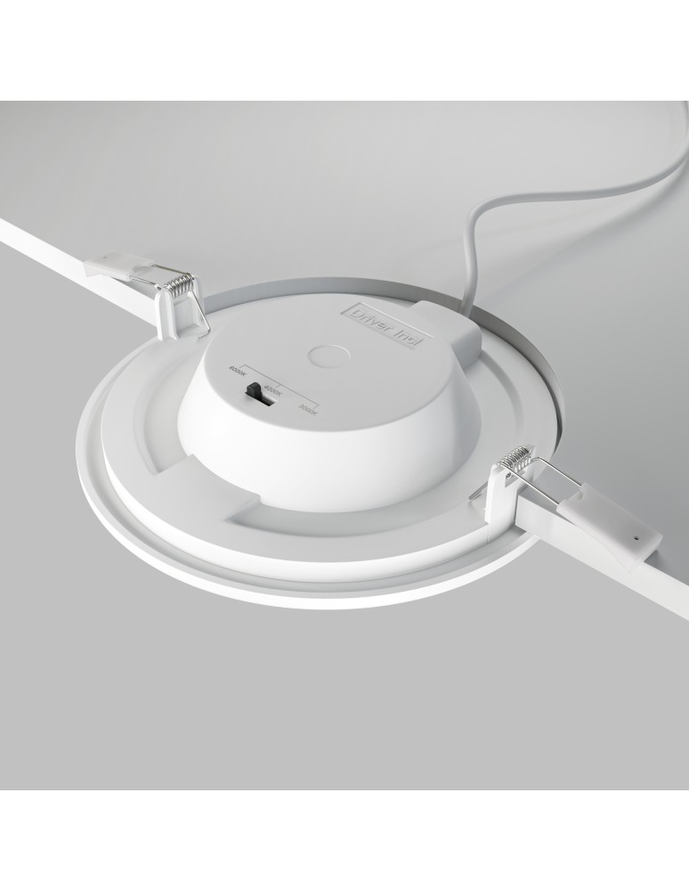 Flush-mounted hermetic lamps - Maytoni Stockton Flush Mount LED 12W 1000lm IP44 White DL016-6-L12W - product kolory-swiatla.pl 5
