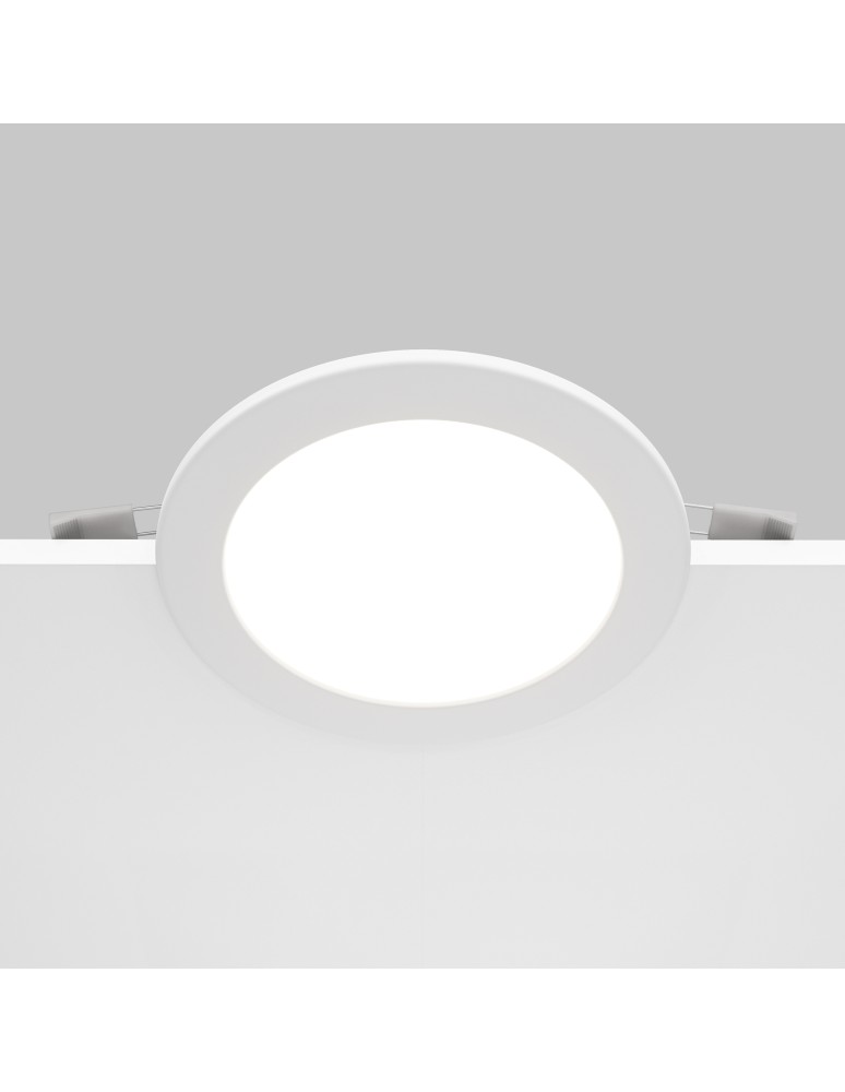 Flush-mounted hermetic lamps - Maytoni Stockton Flush Mount LED 12W 1000lm IP44 White DL016-6-L12W - product kolory-swiatla.pl 6