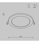 Flush-mounted hermetic lamps - Maytoni Stockton Flush Mount LED 12W 1000lm IP44 White DL016-6-L12W - product 7