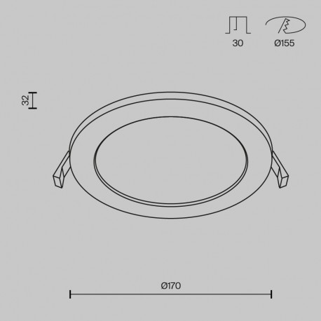 Maytoni Stockton Podtynkowa LED 12W 1000lm IP44 Biały DL016-6-L12W