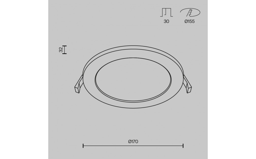 Maytoni Stockton Podtynkowa LED 12W 1000lm IP44 Biały DL016-6-L12W