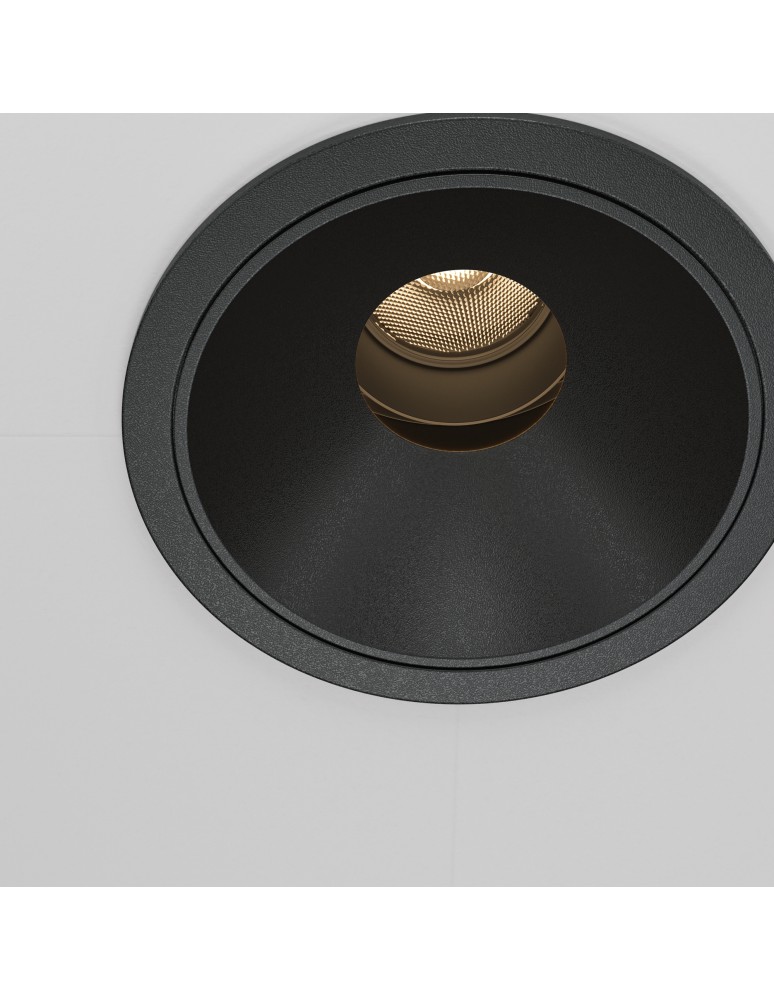 LED flush-mounted lamps - Maytoni Wise flush mount LED 10W 570lm 3000K Black DL057-10W3K-B - product kolory-swiatla.pl 2