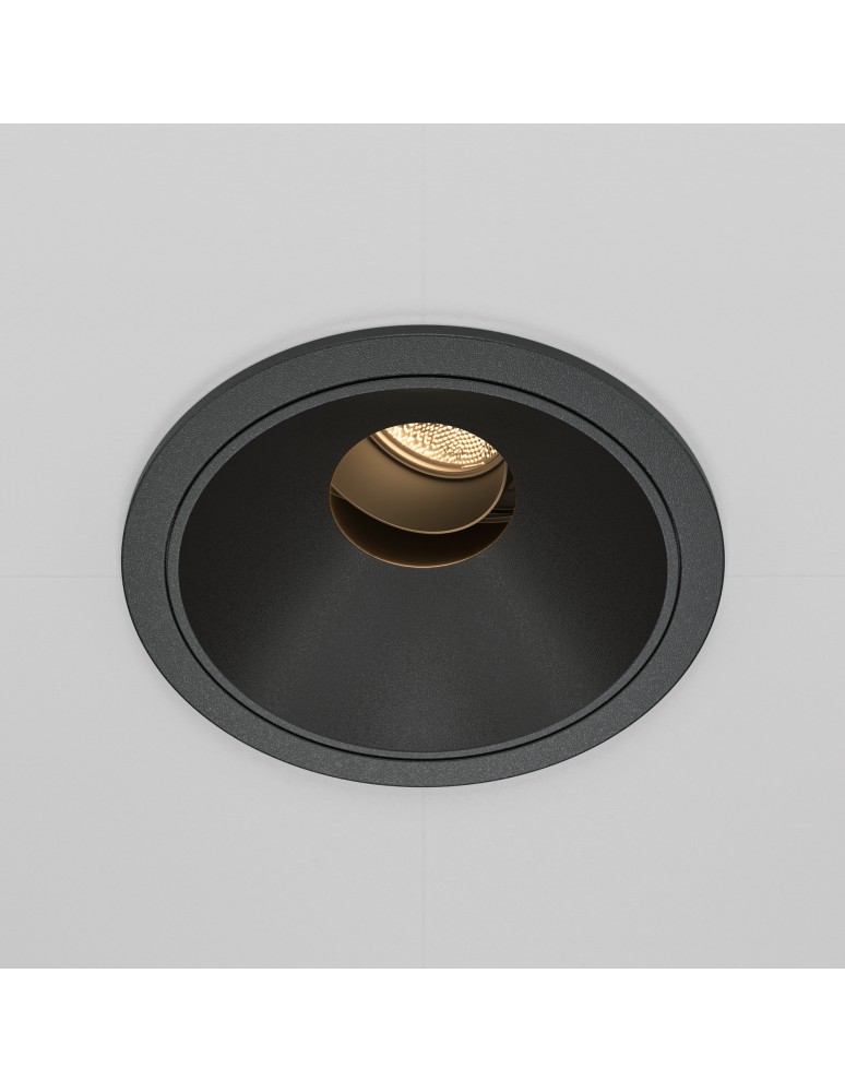 LED flush-mounted lamps - Maytoni Wise flush mount LED 10W 570lm 3000K Black DL057-10W3K-B - product kolory-swiatla.pl 3
