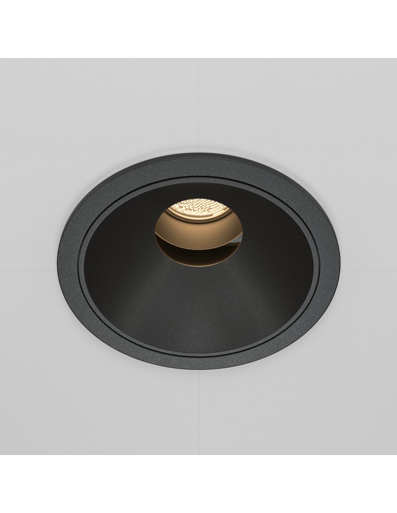 LED flush-mounted lamps - Maytoni Wise flush mount LED 10W 570lm 3000K Black DL057-10W3K-B - product kolory-swiatla.pl 4