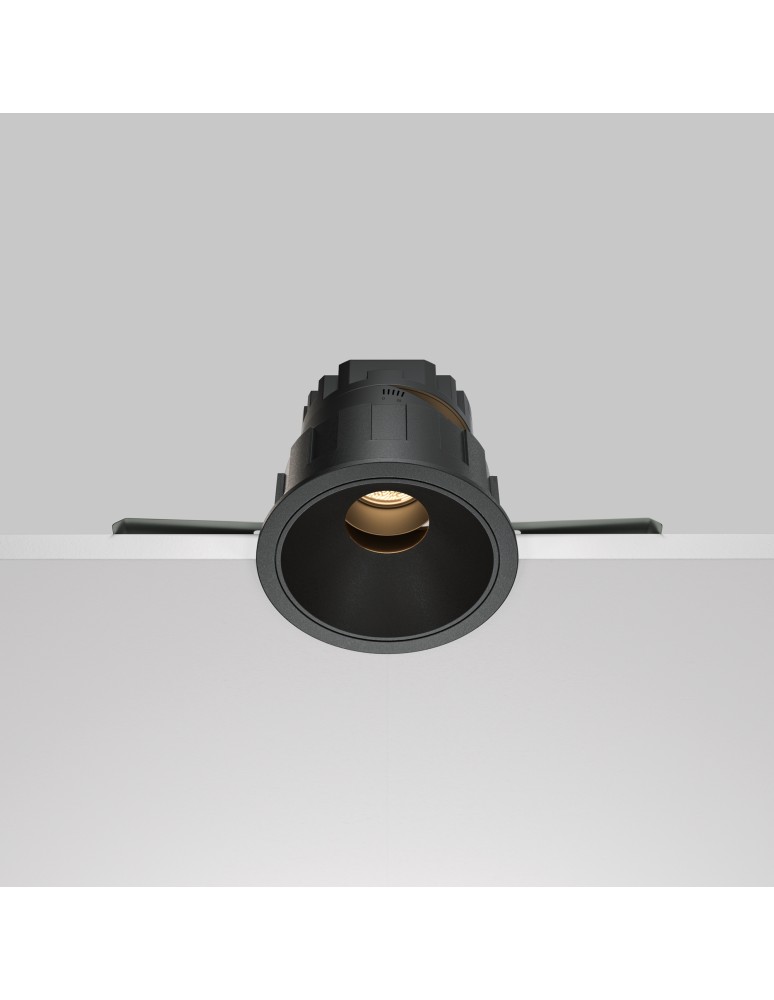 LED flush-mounted lamps - Maytoni Wise flush mount LED 10W 570lm 3000K Black DL057-10W3K-B - product kolory-swiatla.pl 7