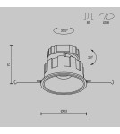 LED flush-mounted lamps - Maytoni Wise flush mount LED 10W 570lm 3000K Black DL057-10W3K-B - product 8
