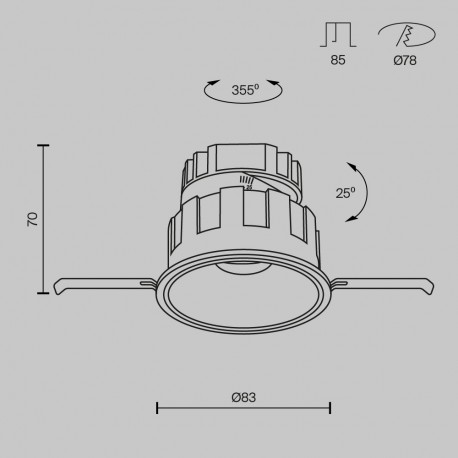 Maytoni Wise Podtynkowa LED 10W 530lm 3000K Biały DL057-10W3K-W