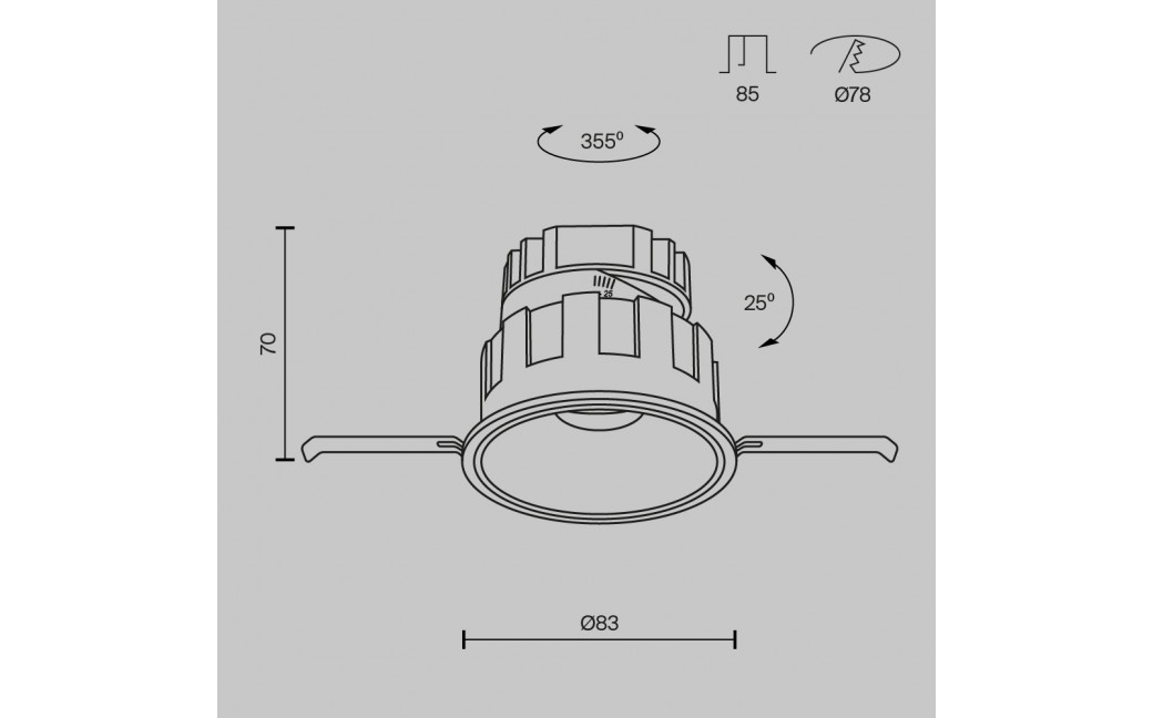 Maytoni Wise Podtynkowa LED 10W 530lm 3000K Biały DL057-10W3K-W