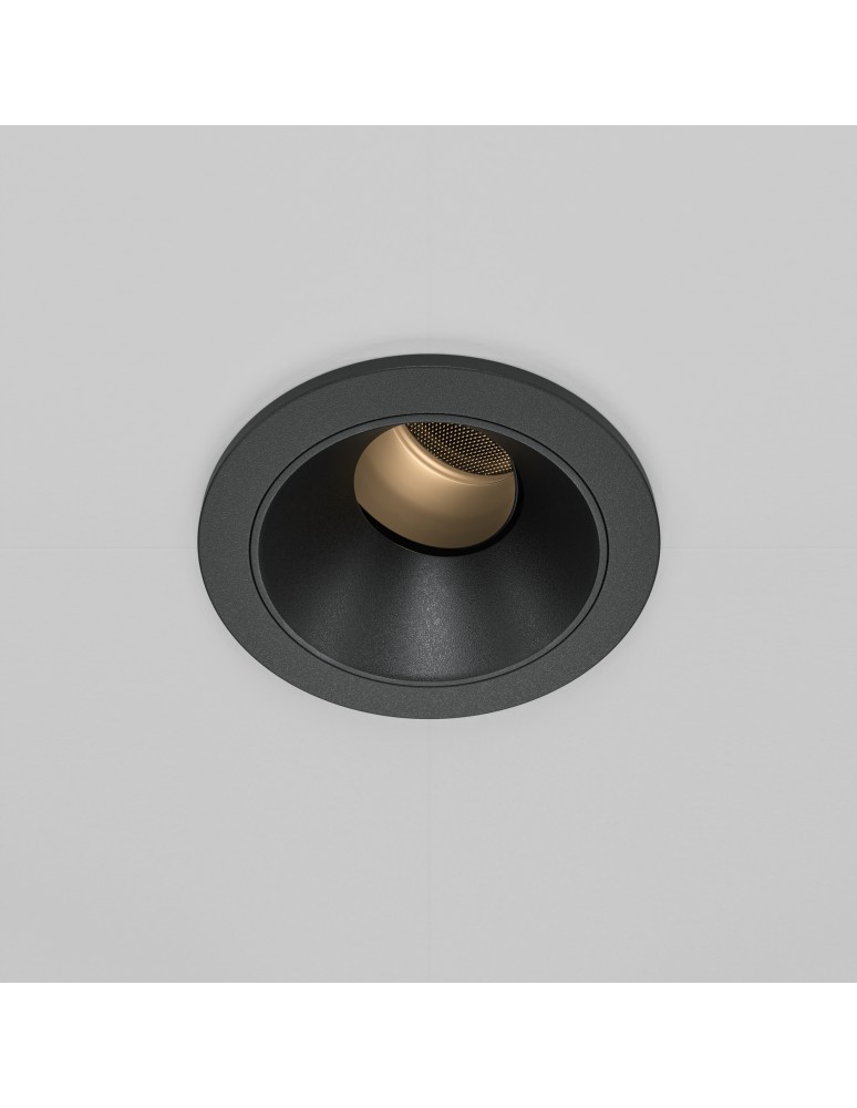 LED flush-mounted lamps - Maytoni Wise Flush Mount LED 7W 390lm 3000K Black DL057-7W3K-B - product kolory-swiatla.pl 3