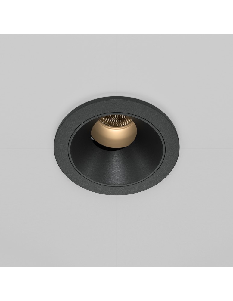 LED flush-mounted lamps - Maytoni Wise Flush Mount LED 7W 390lm 3000K Black DL057-7W3K-B - product kolory-swiatla.pl 4