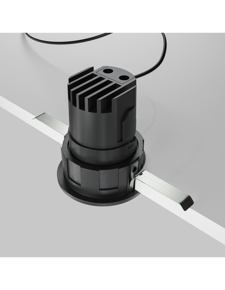 LED flush-mounted lamps - Maytoni Wise Flush Mount LED 7W 390lm 3000K Black DL057-7W3K-B - product kolory-swiatla.pl 5