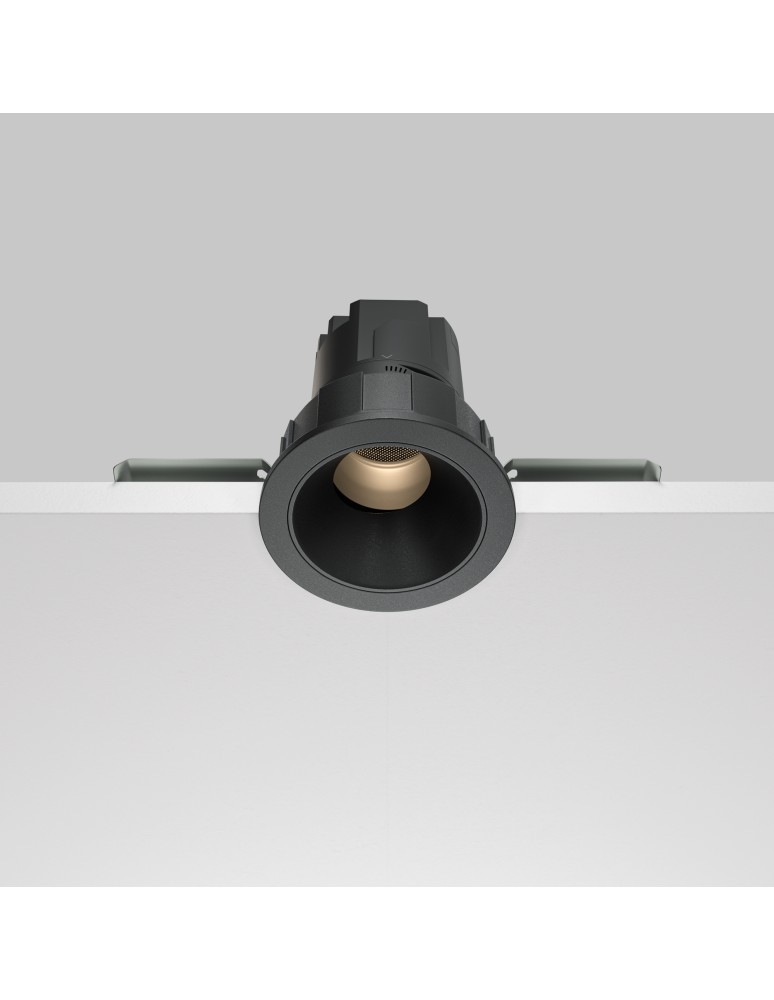 LED flush-mounted lamps - Maytoni Wise Flush Mount LED 7W 390lm 3000K Black DL057-7W3K-B - product kolory-swiatla.pl 7