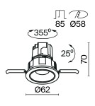 LED flush-mounted lamps - Maytoni Wise Flush Mount LED 7W 390lm 3000K Black DL057-7W3K-B - product 9