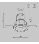 LED flush-mounted lamps - Maytoni Wise Flush Mount LED 7W 400lm 3000K White DL057-7W3K-W. - product 9