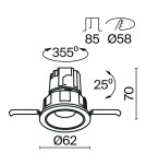 LED flush-mounted lamps - Maytoni Wise Flush Mount LED 7W 400lm 3000K White DL057-7W3K-W. - product 10
