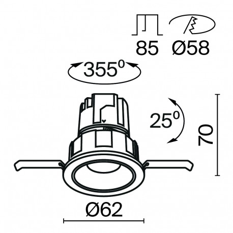 Maytoni Wise Podtynkowa LED 7W 400lm 3000K Biały DL057-7W3K-W