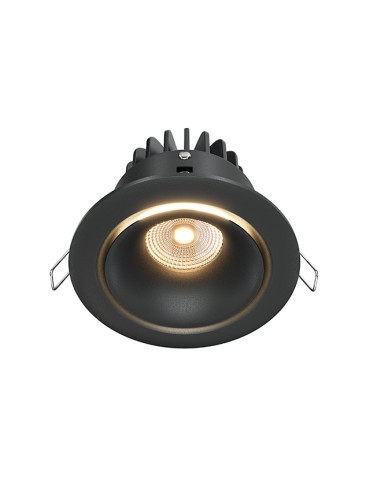 Maytoni Yin Flush Mount LED 12W 760lm 3000K Black DL031-L12W3K-D-B