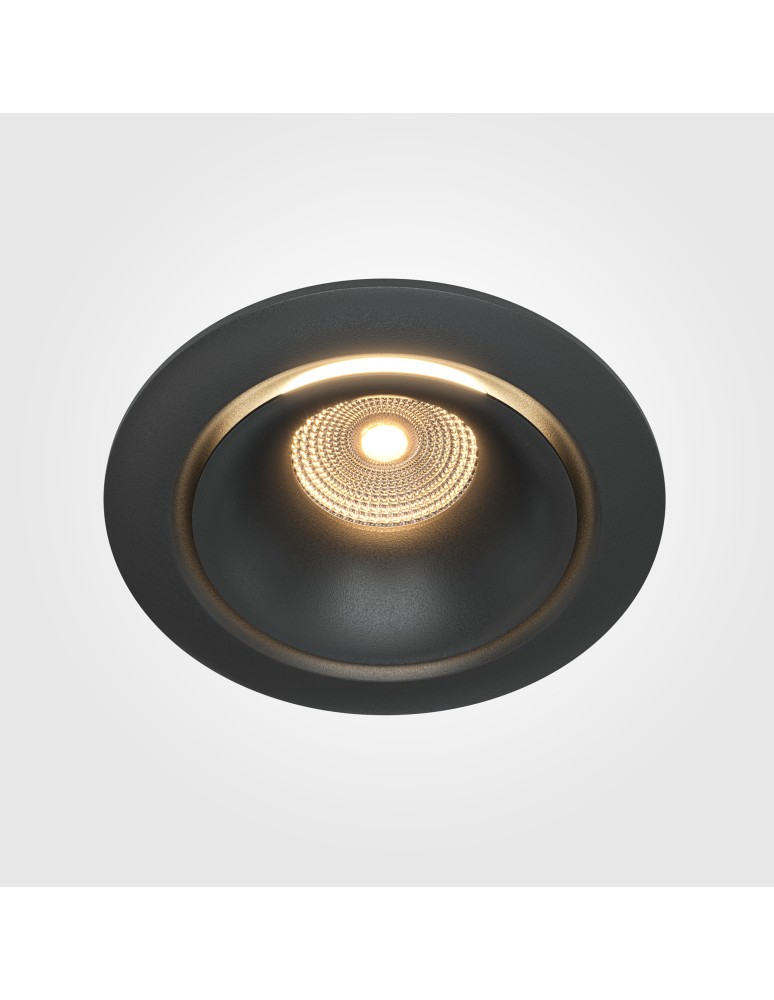 LED flush-mounted lamps - Maytoni Yin Flush Mount LED 12W 760lm 3000K Black DL031-L12W3K-D-B - product kolory-swiatla.pl 3