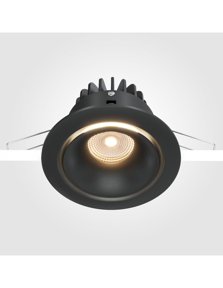 LED flush-mounted lamps - Maytoni Yin Flush Mount LED 12W 760lm 3000K Black DL031-L12W3K-D-B - product kolory-swiatla.pl 5