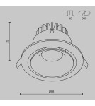 LED flush-mounted lamps - Maytoni Yin Flush Mount LED 12W 760lm 3000K Black DL031-L12W3K-D-B - product 6