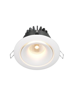 Maytoni Yin Flush Mount LED 12W 870lm 3000K White DL031-L12W3K-D-W