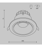 LED flush-mounted lamps - Maytoni Yin Flush Mount LED 12W 830lm 4000K Black DL031-L12W4K-B - product 6
