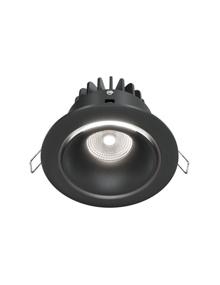 LED flush-mounted lamps - Maytoni Yin Flush Mount LED 12W 820lm 4000K Black DL031-L12W4K-D-B - product kolory-swiatla.pl 1