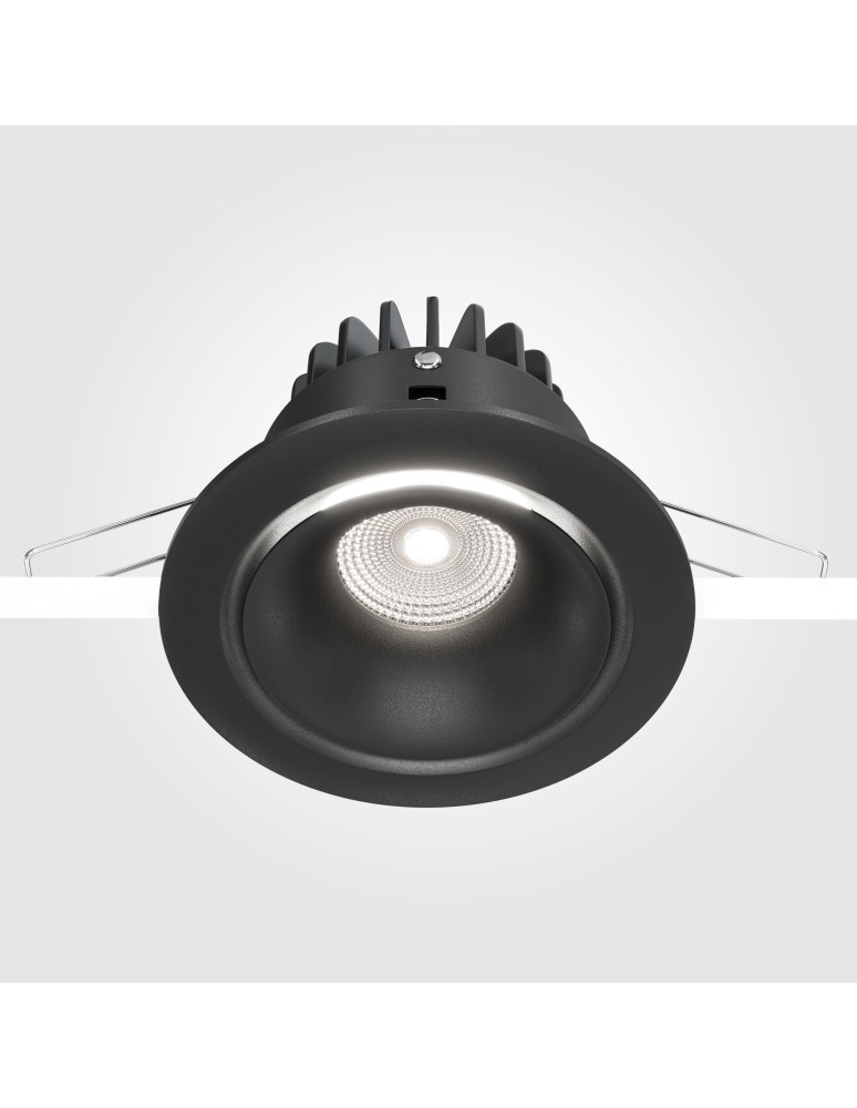 LED flush-mounted lamps - Maytoni Yin Flush Mount LED 12W 820lm 4000K Black DL031-L12W4K-D-B - product kolory-swiatla.pl 5