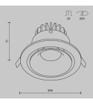 LED flush-mounted lamps - Maytoni Yin Flush Mount LED 12W 820lm 4000K Black DL031-L12W4K-D-B - product 6