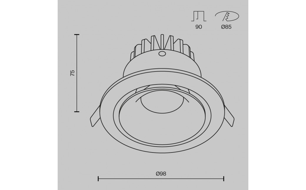 Maytoni Yin Podtynkowa LED 12W 920lm 4000K Biały DL031-L12W4K-D-W