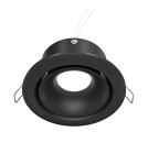 Round flush-mounted lamps - Maytoni Yin Flush Mounted 1xGU10 50W Black DL030-2-01B - product 1