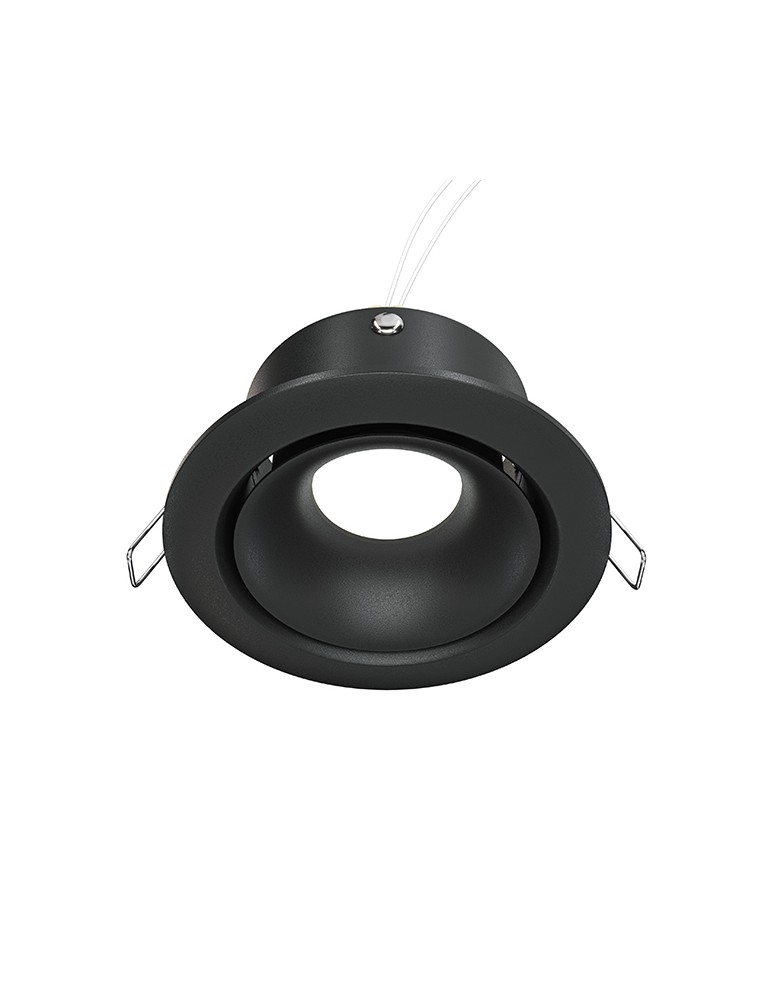 Round flush-mounted lamps - Maytoni Yin Flush Mounted 1xGU10 50W Black DL030-2-01B - product kolory-swiatla.pl 1