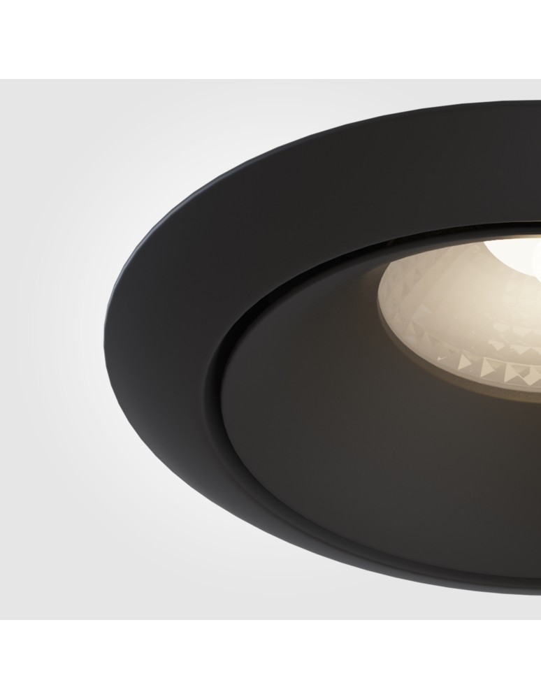 Round flush-mounted lamps - Maytoni Yin Flush Mounted 1xGU10 50W Black DL030-2-01B - product kolory-swiatla.pl 3