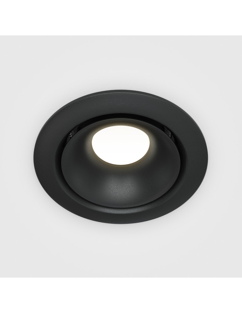 Round flush-mounted lamps - Maytoni Yin Flush Mounted 1xGU10 50W Black DL030-2-01B - product kolory-swiatla.pl 4