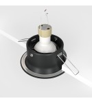 Round flush-mounted lamps - Maytoni Yin Flush Mounted 1xGU10 50W Black DL030-2-01B - product 5