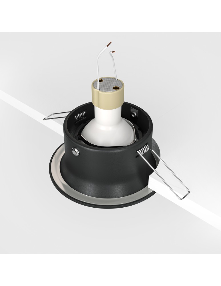 Round flush-mounted lamps - Maytoni Yin Flush Mounted 1xGU10 50W Black DL030-2-01B - product kolory-swiatla.pl 5