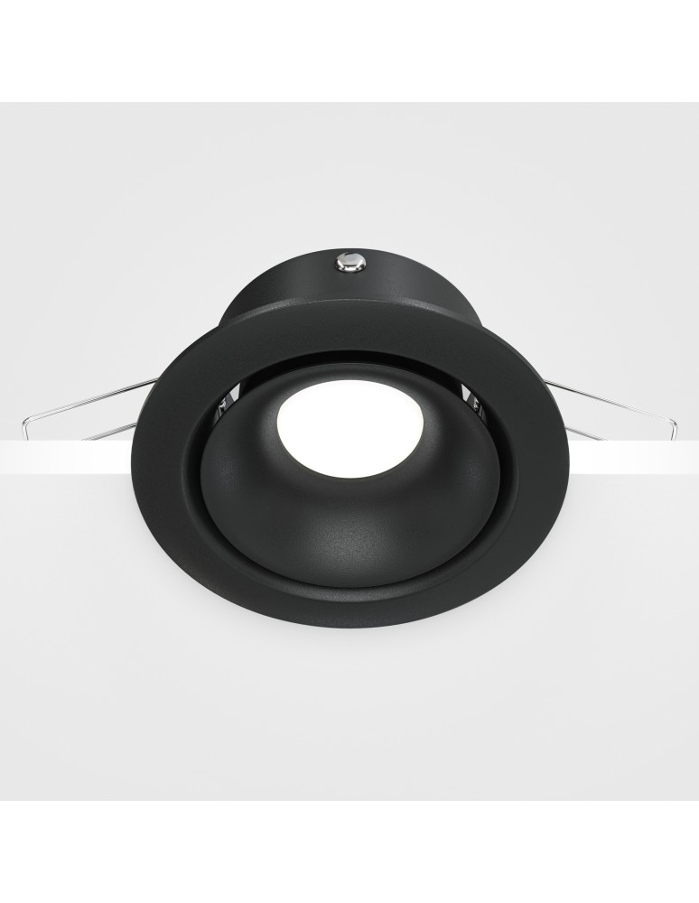 Round flush-mounted lamps - Maytoni Yin Flush Mounted 1xGU10 50W Black DL030-2-01B - product kolory-swiatla.pl 6