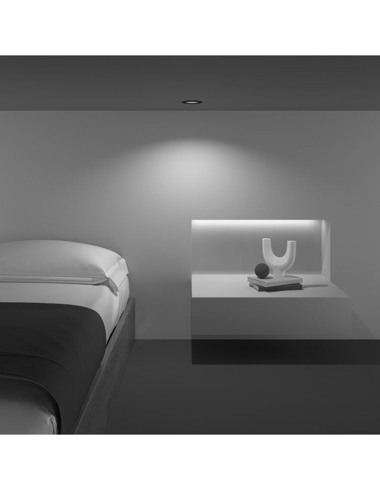 Round flush-mounted lamps - Maytoni Yin Flush Mounted 1xGU10 50W Black DL030-2-01B - product kolory-swiatla.pl 7